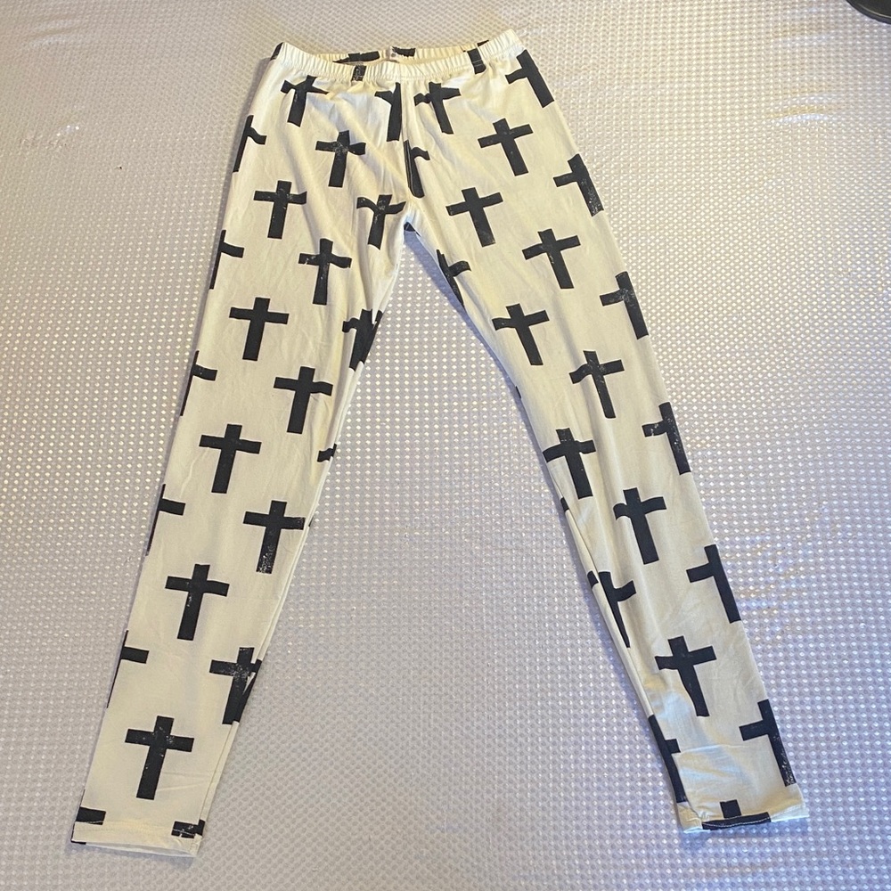 Kids Cross Patterned Leggings